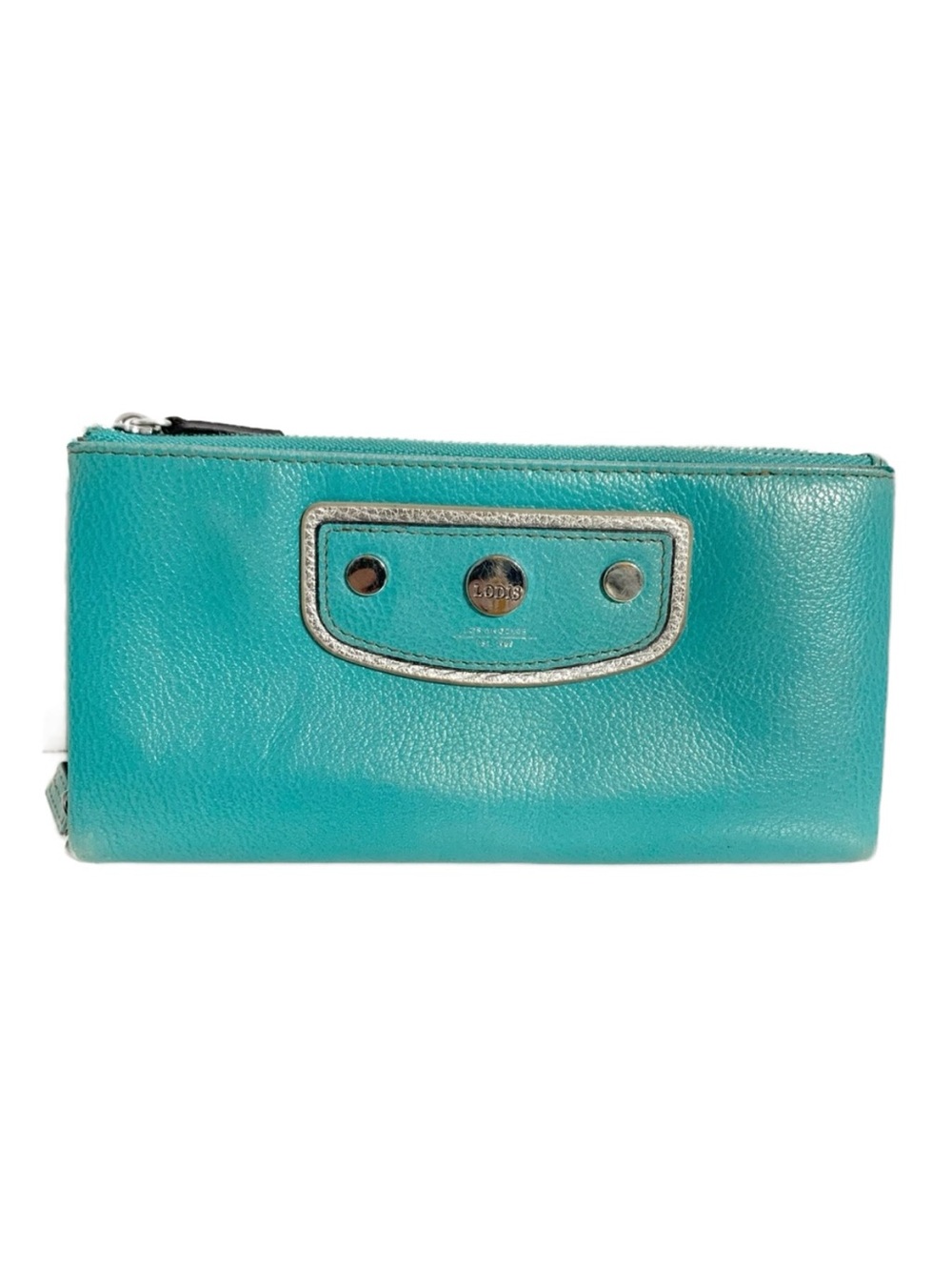Lodis Under Lock & Key RFID Fabric Lined Zip Around Wallet Not Sure of Material